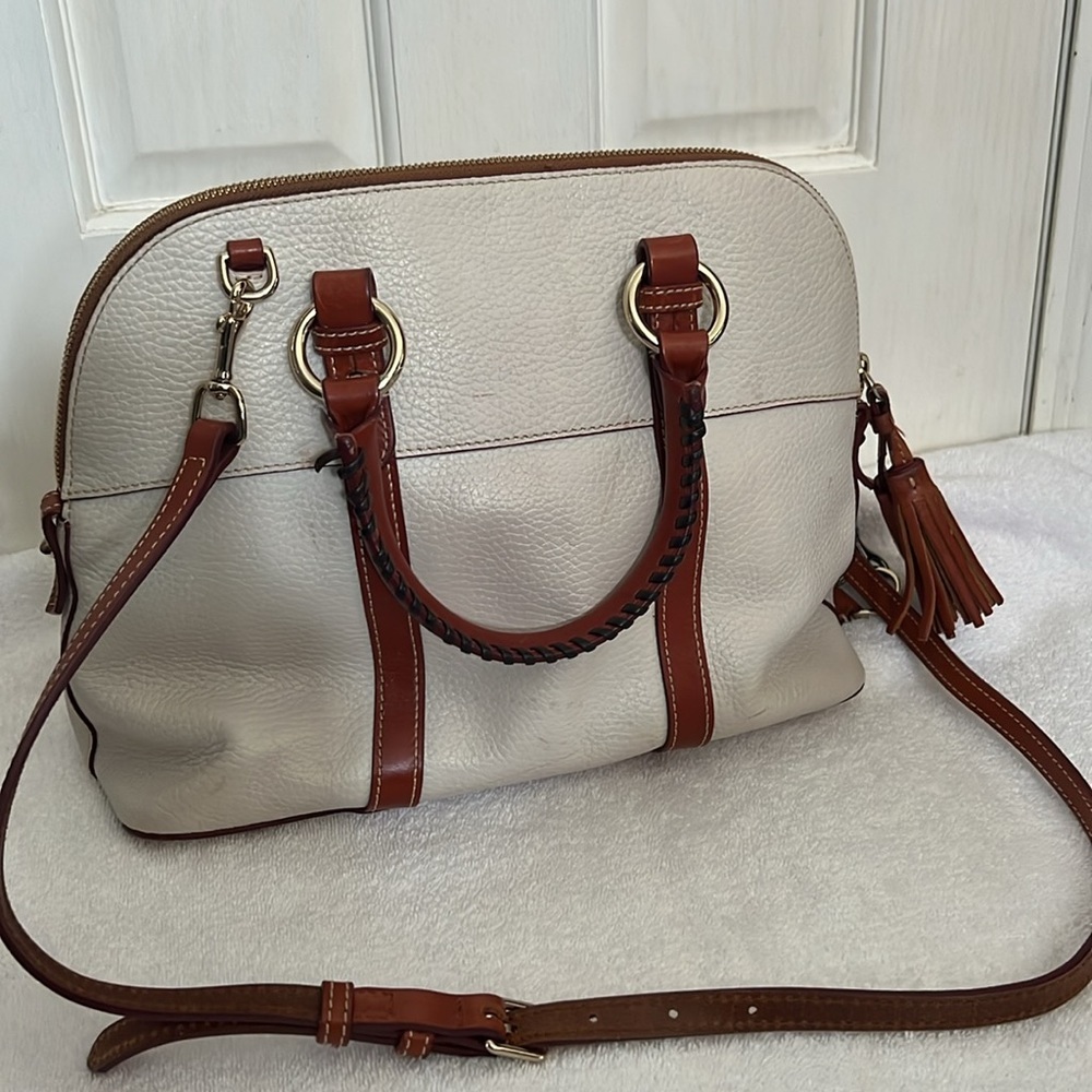 Dooney & Bourke cream satchel bag - Picture 6 of 16